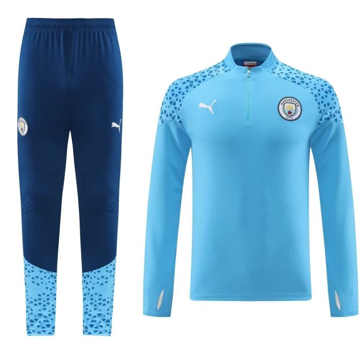 23-24 Manchester City High Quality Half Pull Tracksuit