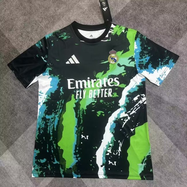 25-26 Real Madrid Black Green Special Edition Fans Training Shirts