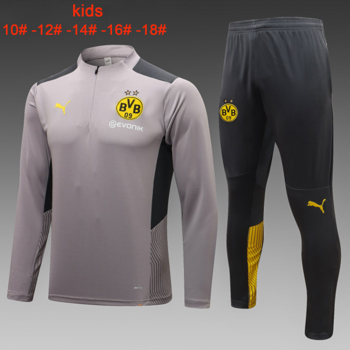 23-24 Dortmund High Quality Kids Half Pull Tracksuit