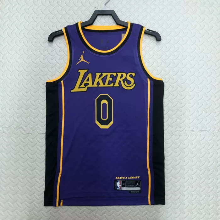 22-23 LAKERS WESTBROOK #0 Purple Top Quality Hot Pressing NBA Jersey (Trapeze Edition)