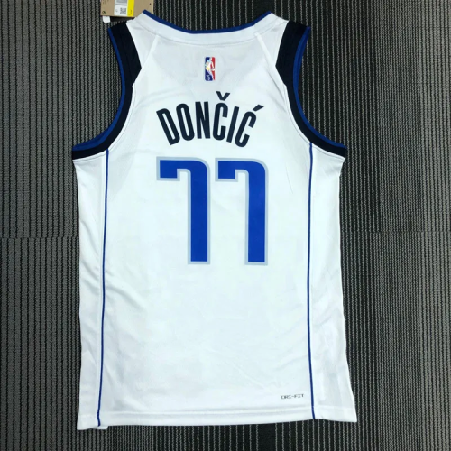 21-22 Dallas DONCIC #77 White 75th Anniversary Top Quality Hot Pressing NBA Jersey