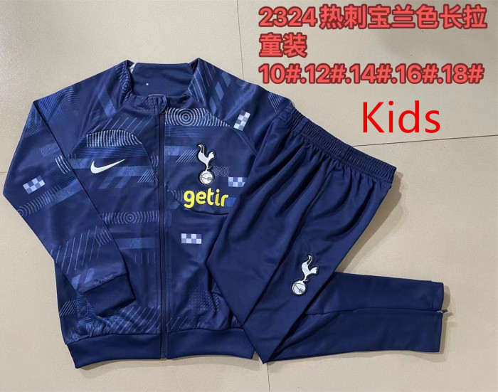 23-24 Tottenham Hotspur High Quality Kids Jacket Tracksuit
