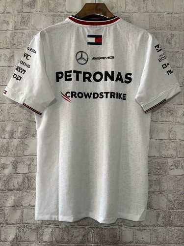 2024 F1 Benz New Pattern Short Sleeve Racing Suit