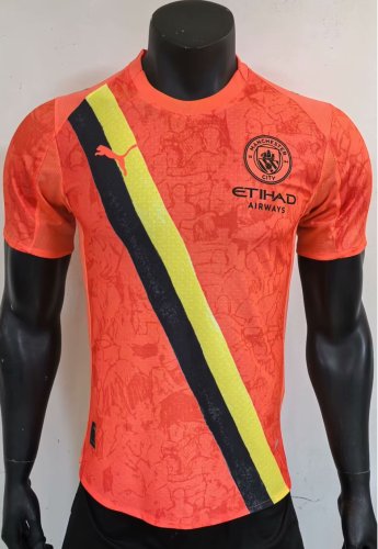 25-26 Manchester City Orange Goalkeeper Player Version Soccer Jersey