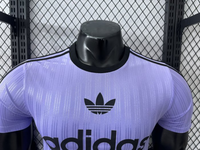 2025 AD Casual Purple Player Version Training shirts *三叶草
