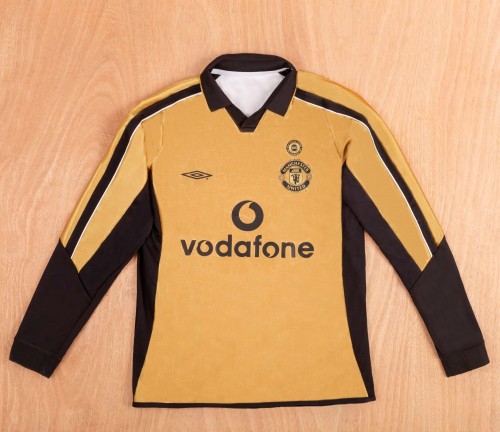 2001-2002 Manchester United 100th Centenary Long sleeves Retro Soccer Jersey