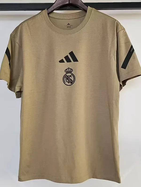25-26 Real Madrid khaki High Quality Casual T-Shirt #卡其色