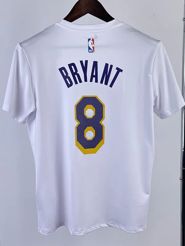 2023 LAKERS BRYANT #8 White Quick drying T-shirt