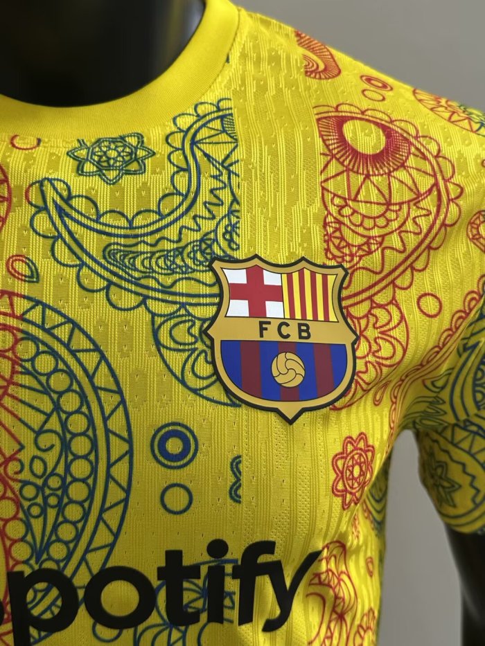 25-26 Barcelona Yellow Special Edition Player Version Training Shirts