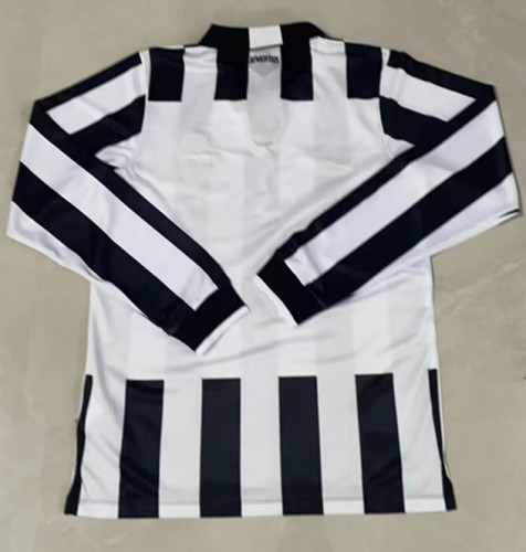 2014-2015 Juventus Home Long Sleeve Retro Soccer Jersey