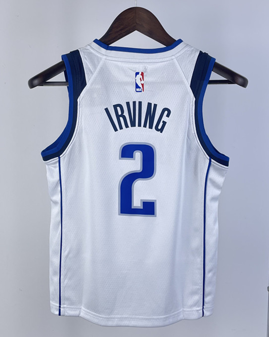 2023 Dallas Mavericks IRVING#2 White Home Top Quality Hot Pressing Kids NBA Jersey