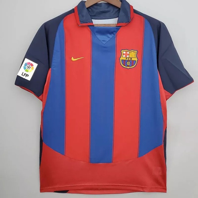 2003-2004 Barcelona Home Retro Soccer Jersey