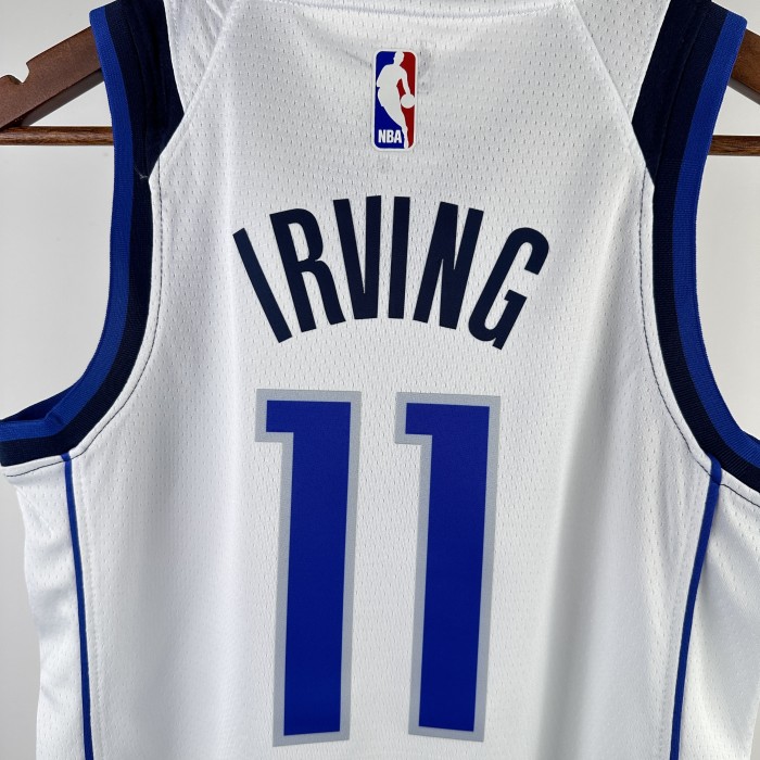 2023 Dallas Mavericks IRVING#11 White Home Top Quality Hot Pressing Kids NBA Jersey