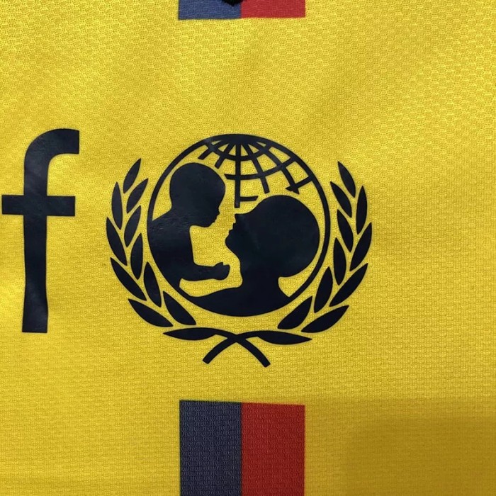 2008-2009 Barcelona Yellow Retro Soccer Jersey