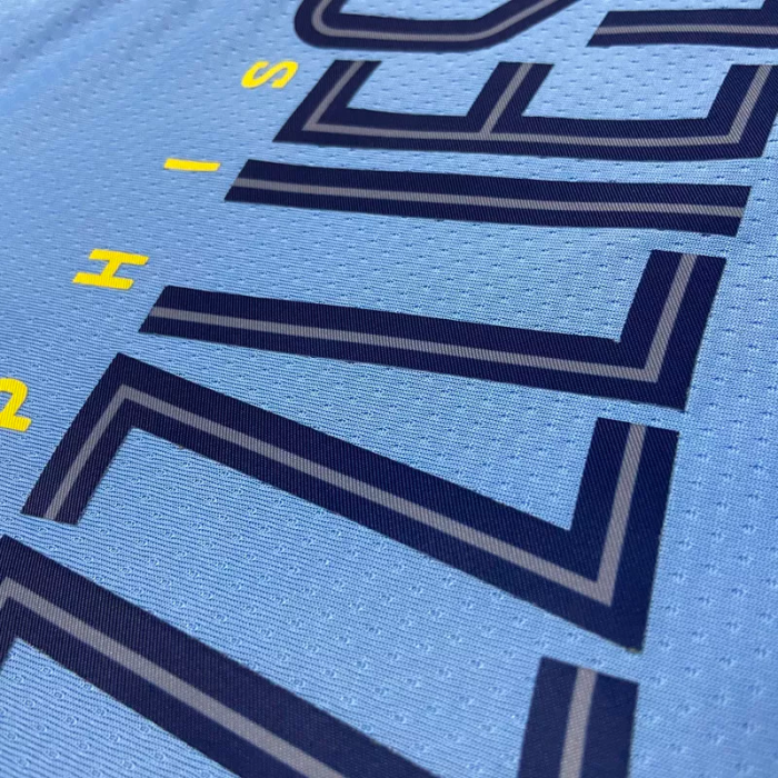 22-23 GRIZZLIES MORANT #12 Blue Top Quality Hot Pressing NBA Jersey (Trapeze Edition)