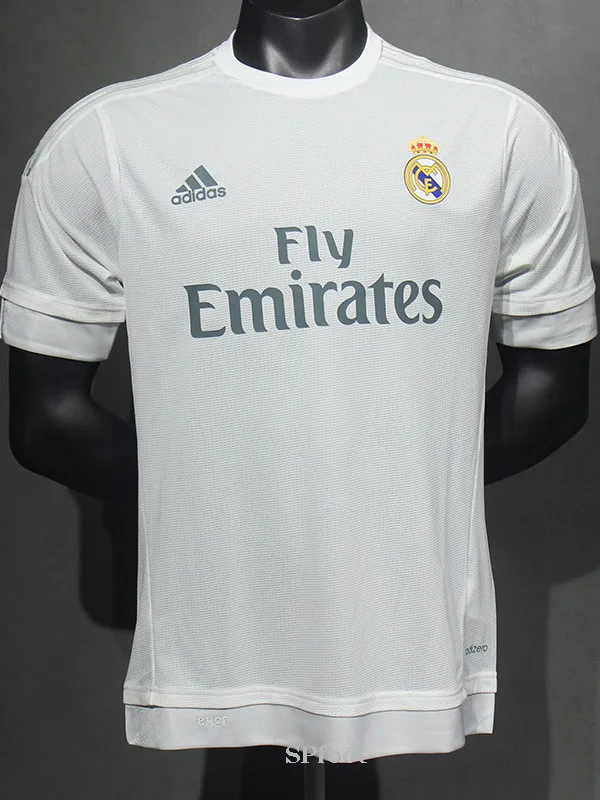 2015-2016 Real Madrid Home Player Version Retro Soccer Jersey