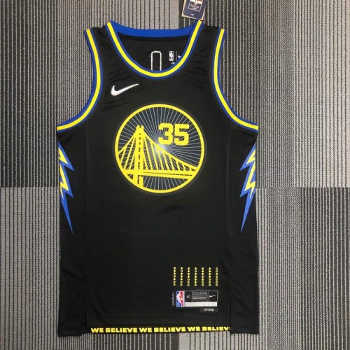 21-22 Warriors DURANT #35 Black City Edition Top Quality Hot Pressing NBA Jersey