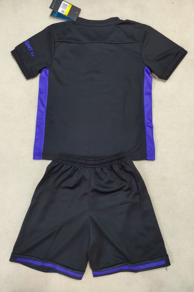 25-26 Barcelona Black Special Edition Kids Soccer Jersey 1:1 Thai Quality