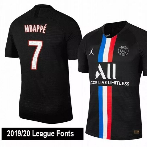 2019-2020 Paris Saint-Germain Paris Jordan Black Retro Soccer Jersey