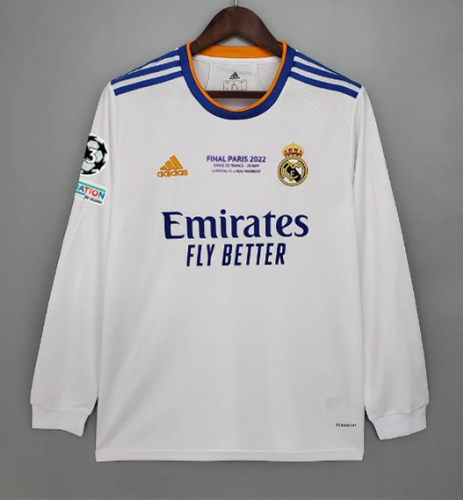 21-22 Real Madrid Home Long sleeves Soccer Jersey