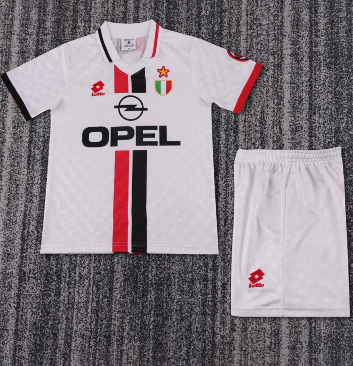 1996-1997 AC Milan Away Retro Kids Soccer Jersey