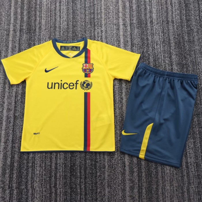 2008-2009 Barcelona Away Retro Kids Soccer Jersey