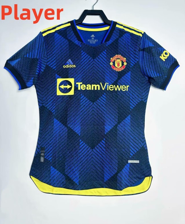 2021-2022 Manchester United Third Player Version Retro Soccer Jersey