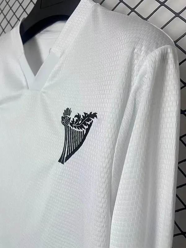 25-26 Hibernian FC White 125th Anniversary Long Sleeve Fans Soccer Jersey 1:1 Thai Quality(长袖)