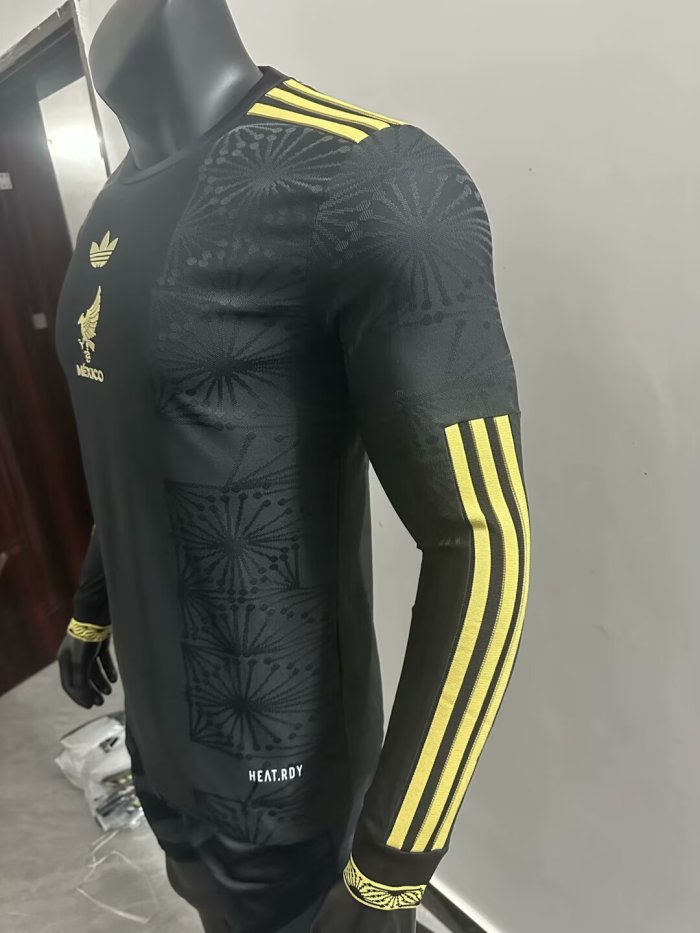 25-26 Mexico Black Special Edition Long sleeves Player Vesion Soccer Jersey