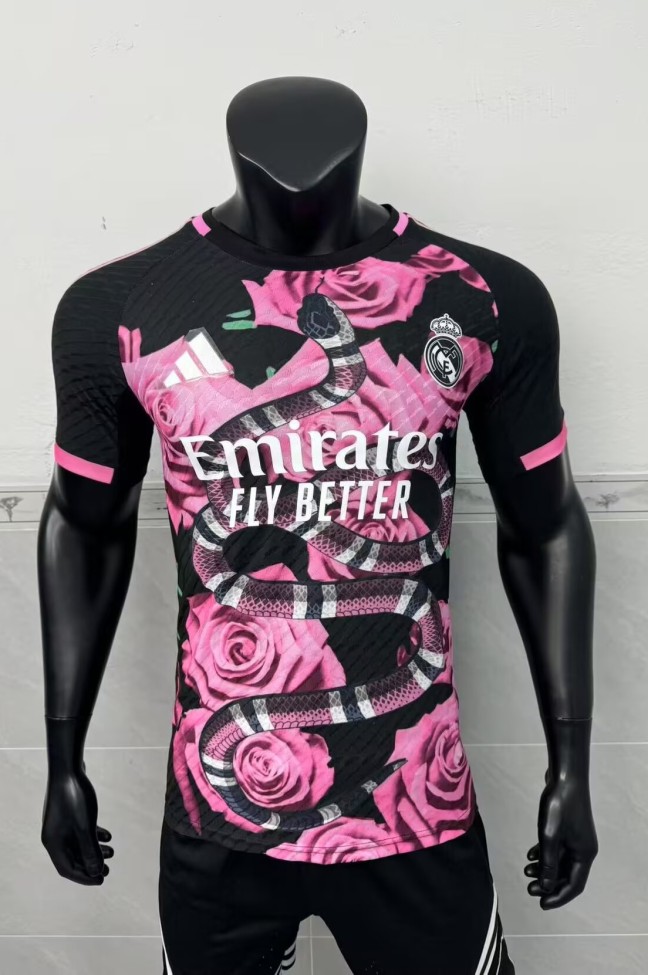 25-26 Real Madrid Pink Special Edition Player Version Training Shirts *玫瑰蛇