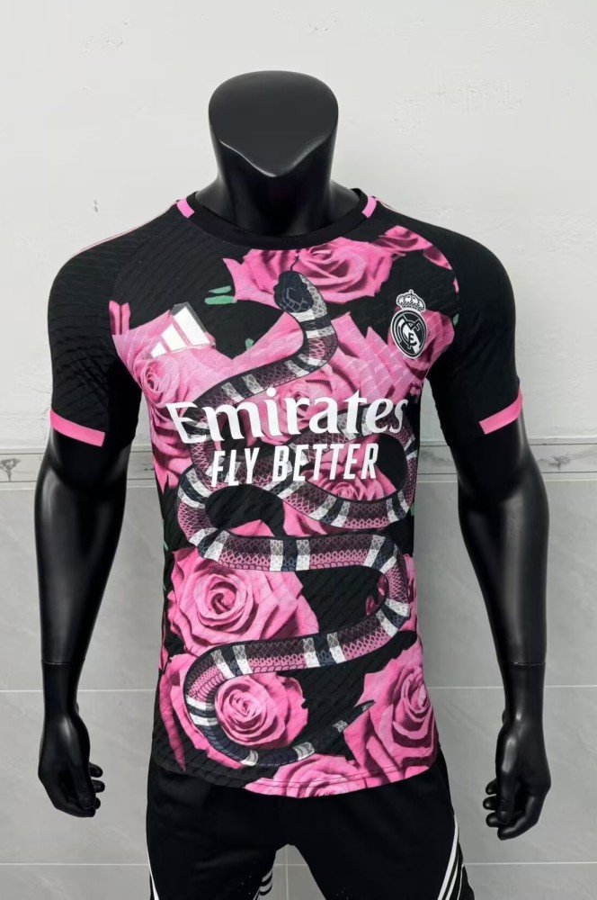 25-26 Real Madrid Pink Special Edition Player Version Training Shirts *玫瑰蛇