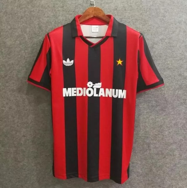 1991-1992 AC Milan Home Retro Soccer Jersey