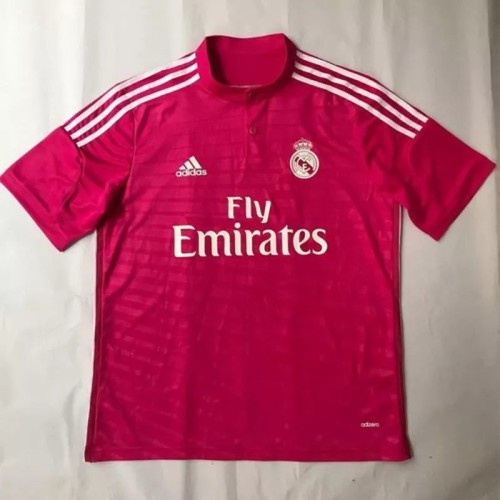 2014-2015 Real Madrid Away Pink Retro Soccer Jersey