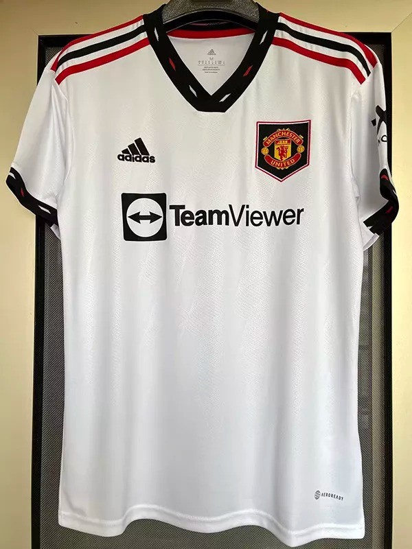 22-23 Manchester United Away White Fans Soccer Jersey