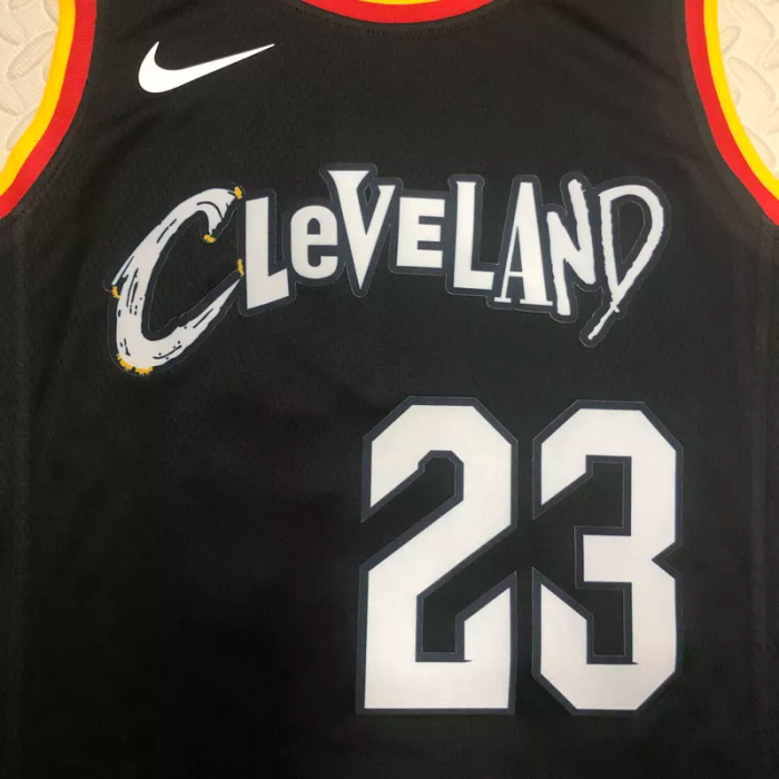 22-23 Cleveland Cavaliers JAMES #23 Black City Edition Top Quality Hot Pressing NBA Jersey