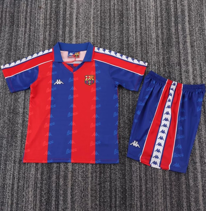 1992-1995 Barcelona Home Retro Kids Soccer Jersey