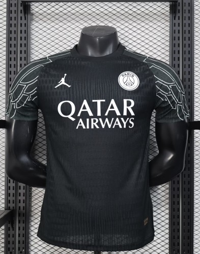 25-26 Paris Saint-Germain Black Goalkeeper Player Version Soccer Jersey