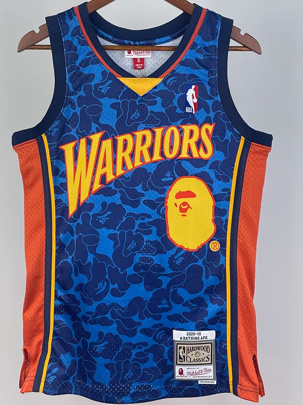 2023 WARRIORS & BAPE #93 Blue Top Quality Hot Pressing NBA Jersey