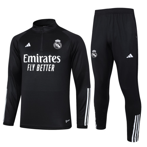 23-24 Real Madrid High Quality Half Pull Tracksuit