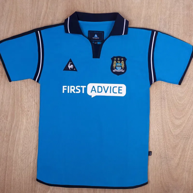 2002-2003 Manchester City Home Retro Soccer Jersey