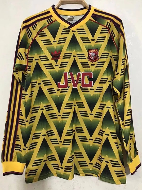 1991-1993 Arsenal Home Long Sleeve Retro Soccer Jersey