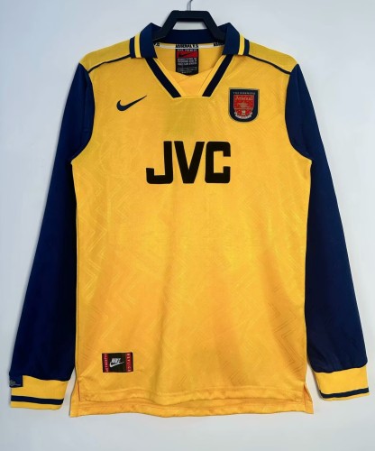 1996-1997 Arsenal Away Long Sleeve Retro Soccer Jersey