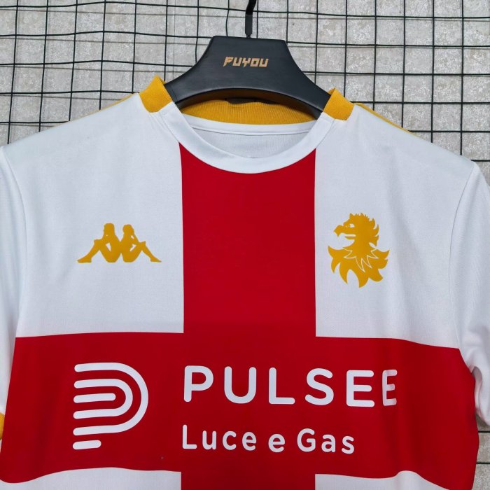 25-26 Genoa Away Fans Soccer Jersey 1:1 Thai Quality