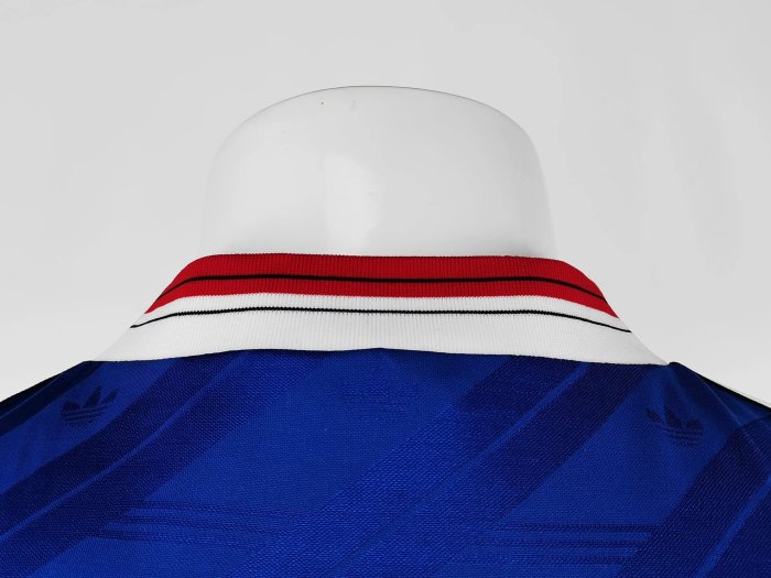 1986 Manchester United Third Blue Long sleeves Retro Soccer Jersey