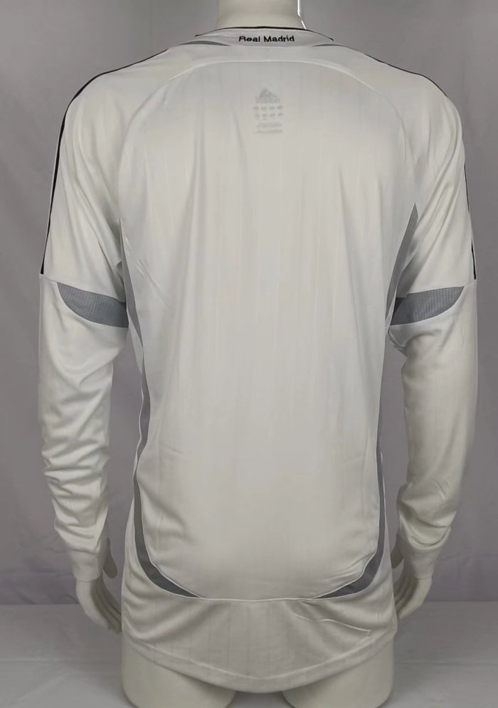 2006 Real Madrid Home Long Sleeve Retro Soccer Jersey