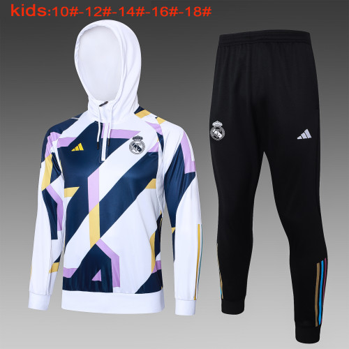 23-24 Real Madrid High Quality Kids Hoodie Jacket Tracksuit