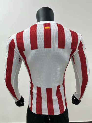 25-26 Atlético Madrid Home Long sleeves Player Version Soccer Jersey