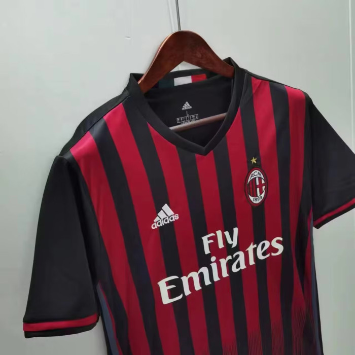 2016-2017 AC Milan Home Retro Soccer Jersey