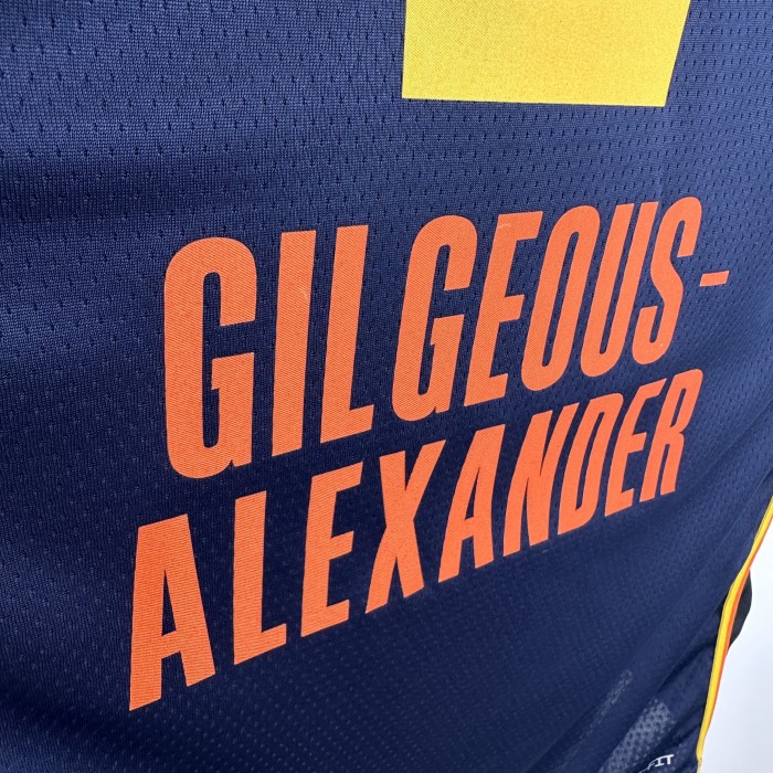 24-25 OKC Thunder GILGEOUS-ALEXANDER #2 Black City Edition Top Quality Hot Pressing NBA Jersey