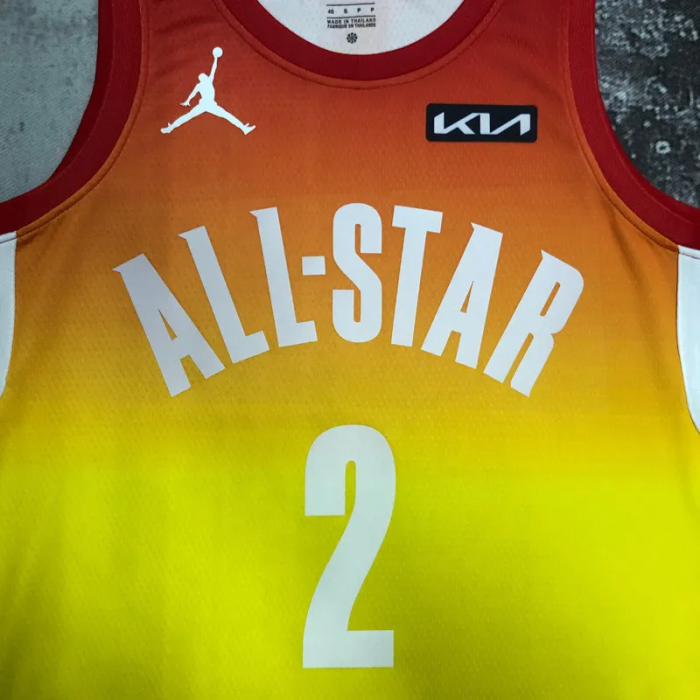 2023 ALL STAR GILGEOUS-ALEXANDER #2 Yellow Top Quality Hot Pressing NBA Jersey